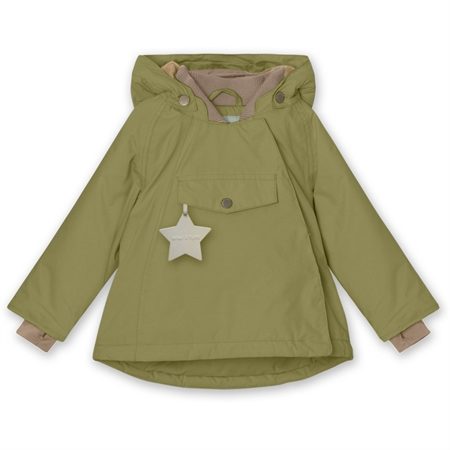 MINI A TURE Wang Fleece Vinterjakke Mosstone - Str. 9 mdr/74